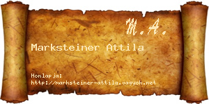 Marksteiner Attila névjegykártya