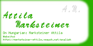 attila marksteiner business card